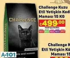 CHALLENGE KUZU ETLİ YETİŞKİN KEDİ MAMASI 15KG